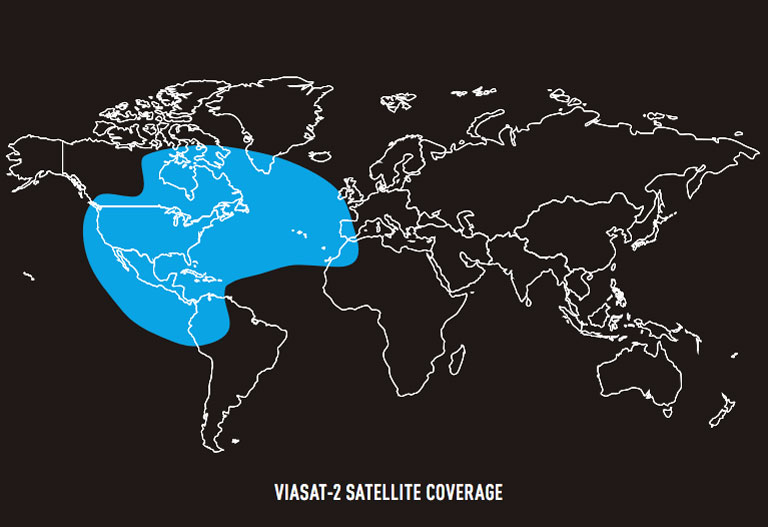 ViaSat 2 Satellite Launched From French Guiana Viasat 2 Map 