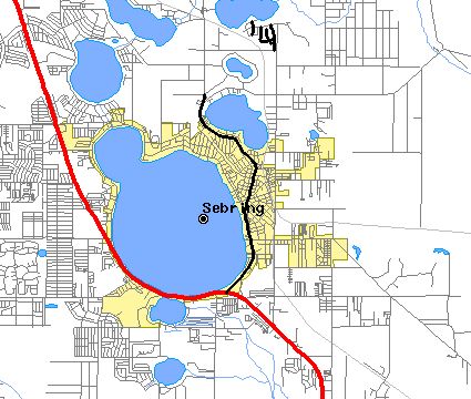 Sebring Florida Map 3956 