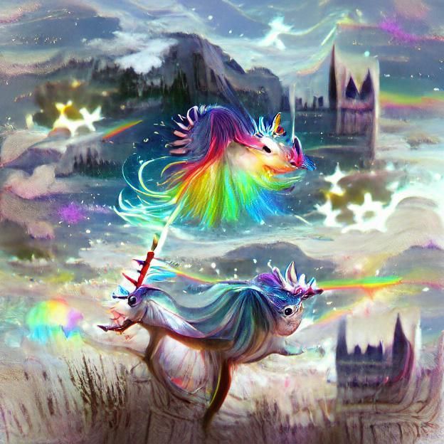 Highway Unicorn created with NightCafe AI