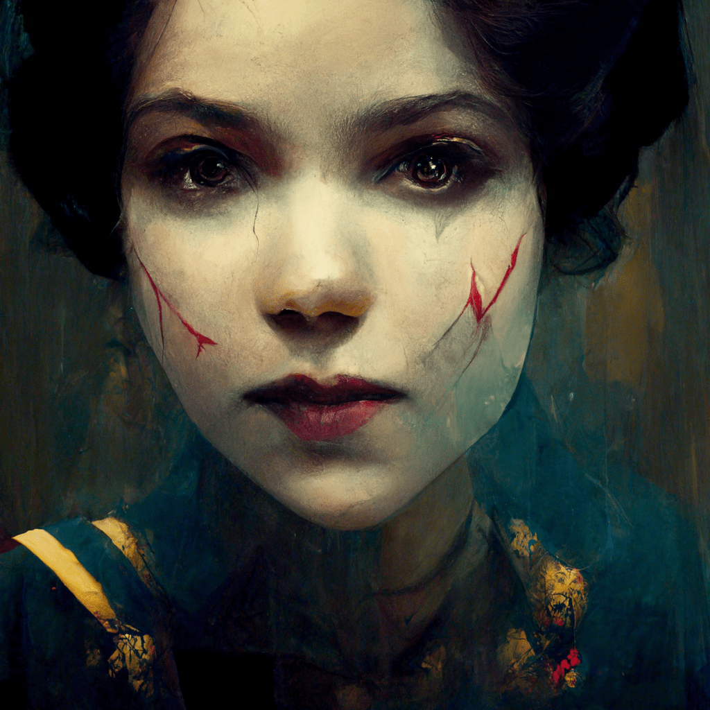 Young Bloody Mary created with NightCafe AI