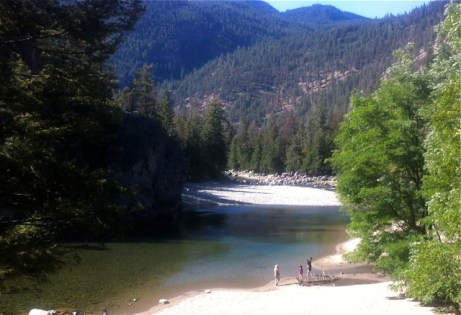 The next day - Bromley Rock Provincial Park (beside the hwy). Cam was daring enough to take a swim in the COLD water!