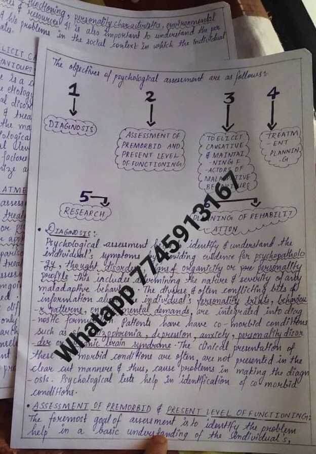 Ignou Handwritten Assignments