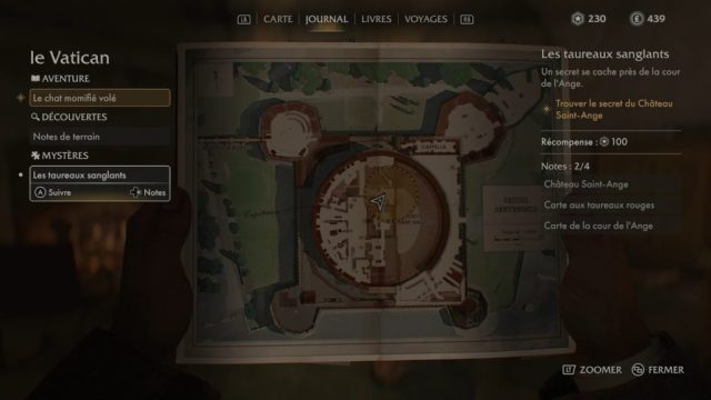 Dans le menu de jeu, la partie "Journal" est très complète et peut être chargée visuellement.