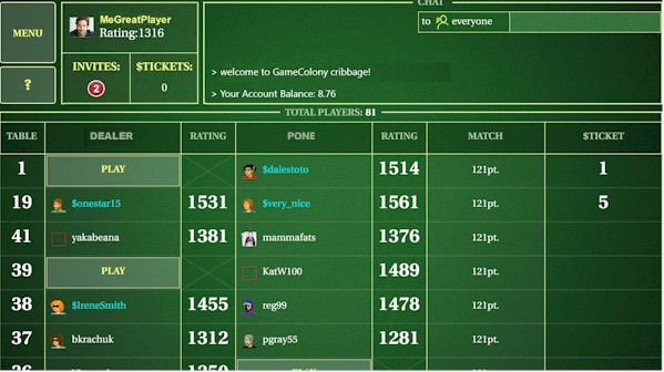 At this point each player has four cards in their hand, and the crib has four cards. Gamecolony Com Cribbage Live Online Metro App For Windows 10 Windows 8