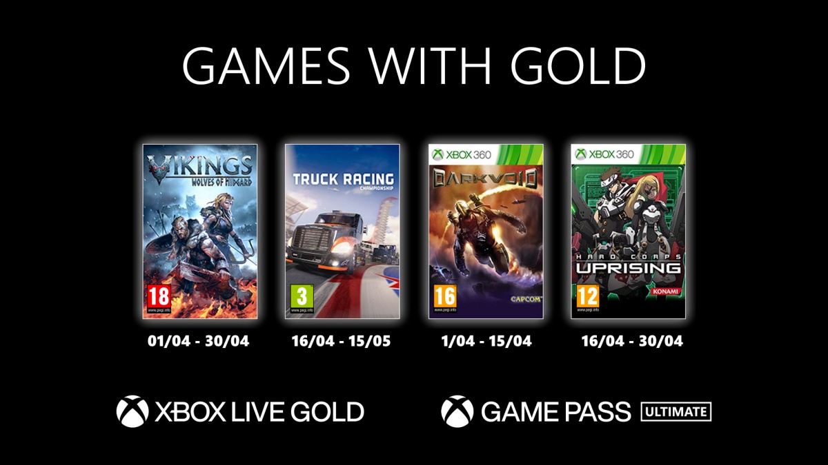 Les Games With Gold d’Avril 2021 dévoilés!