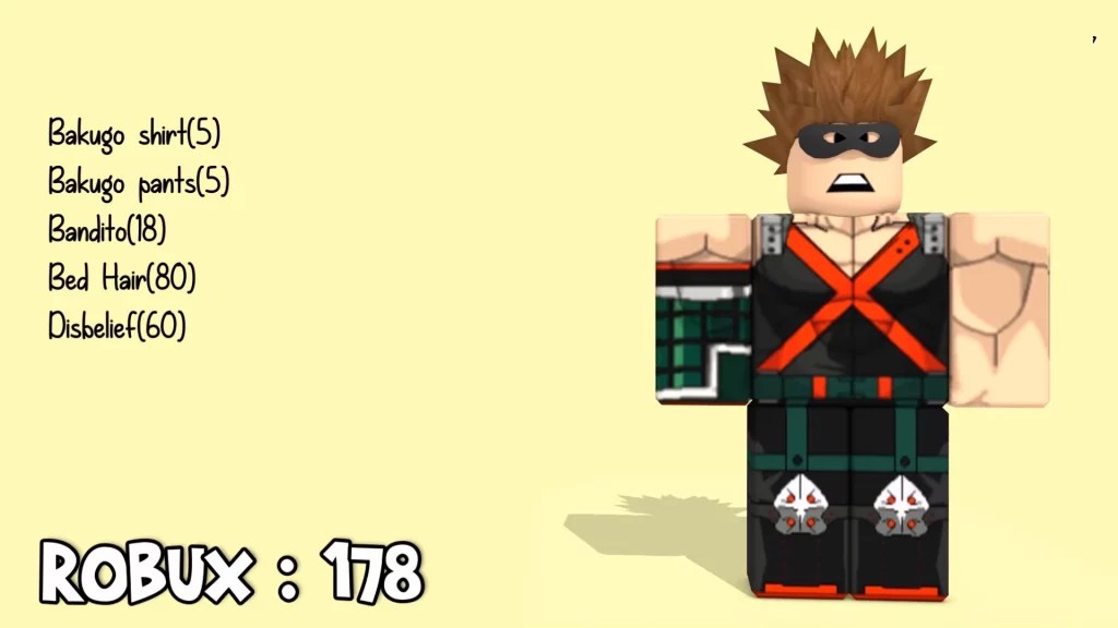 10 Anime Roblox Avatar Ideas For Weebs Game Roblox Katsuki Bakugo