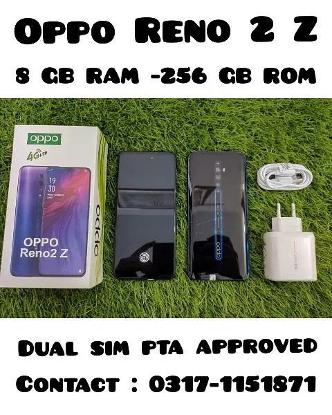 OPPO RENO 2 Z 8 GB RAM – 256 GB ROM WITH BOX