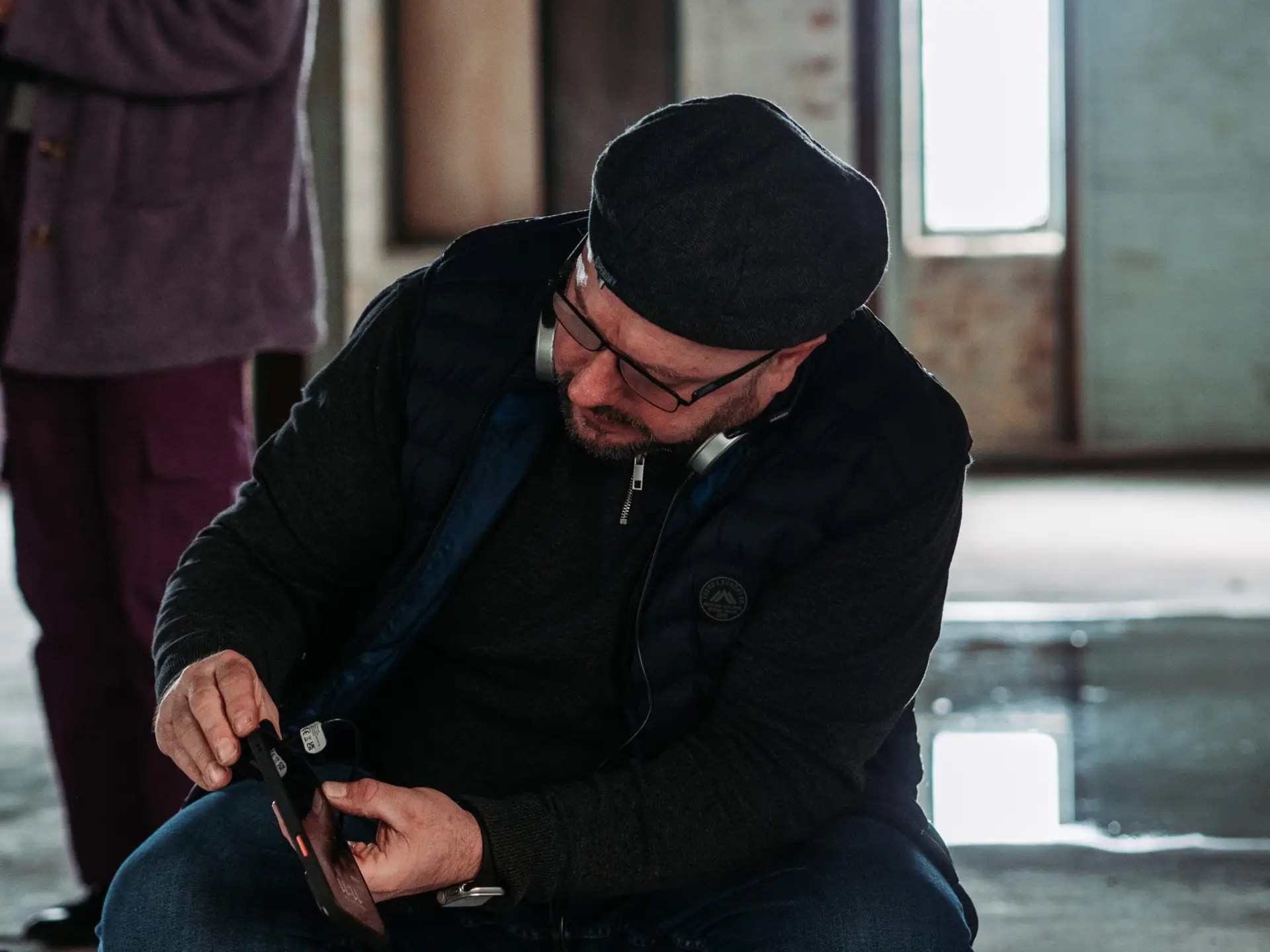 Director Gary Abraham on the set of the Gary Abraham film "Father's Day". Captured by Jack Nimmo.