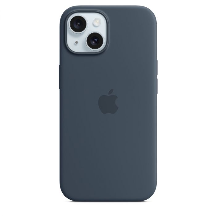iPhone 15 Silicone Case MagSafe - Storm Blue