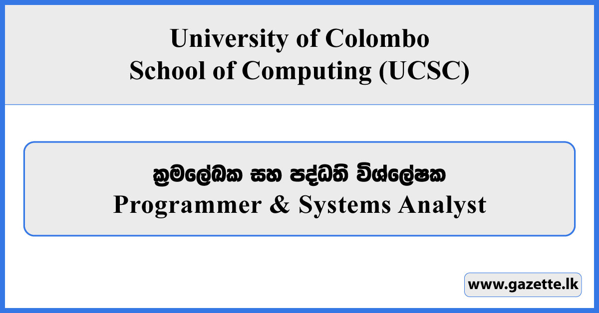 Programmer & Systems Analyst - UCSC Vacancies 2026