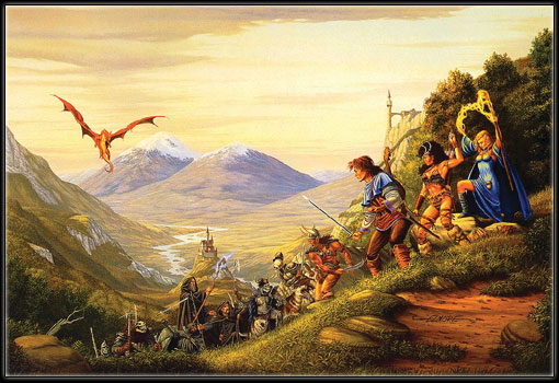L'une des illustation de l'univers de Greyhawk. Source de l'image : http://www.greyhawk.net/