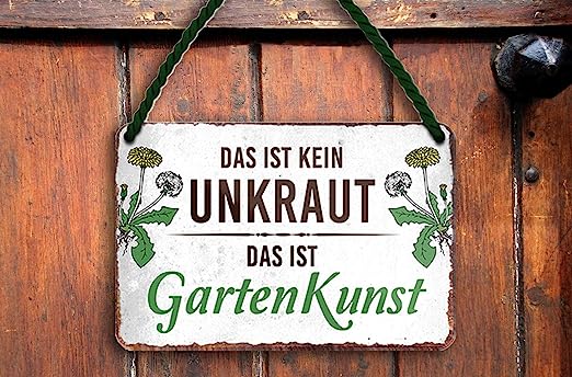 Lustiges Blechschild für Gärtner