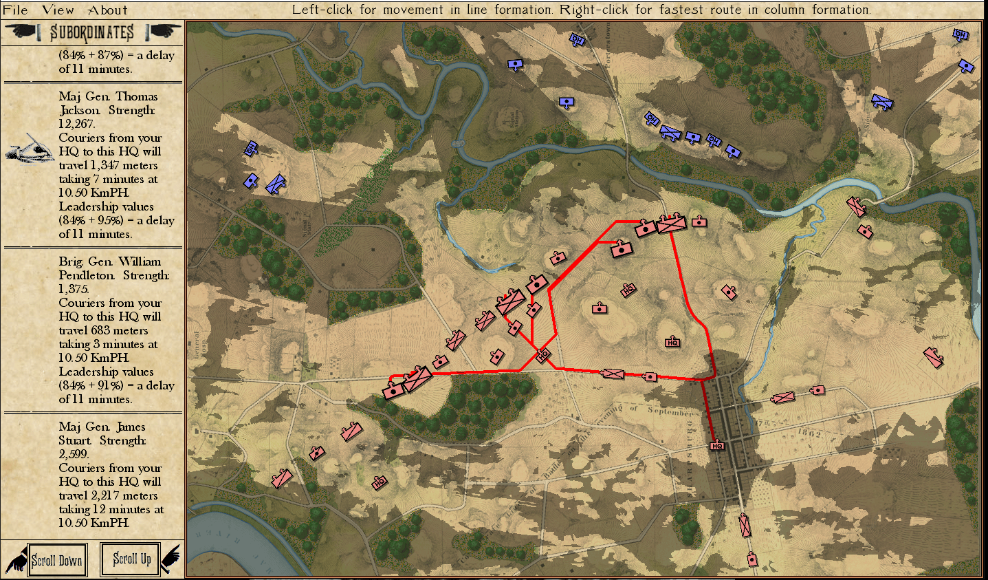 Battle Of Antietam Simple Map 