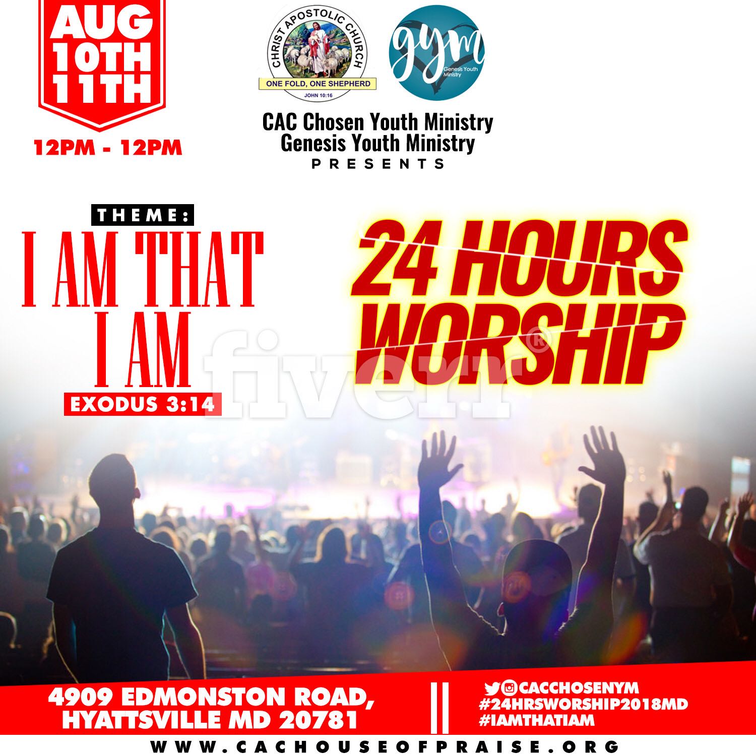 Maryland 24HoursWorship2018 - 10th-11th Aug. - 12pm