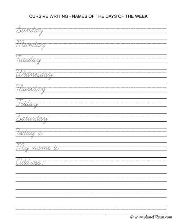 Days names