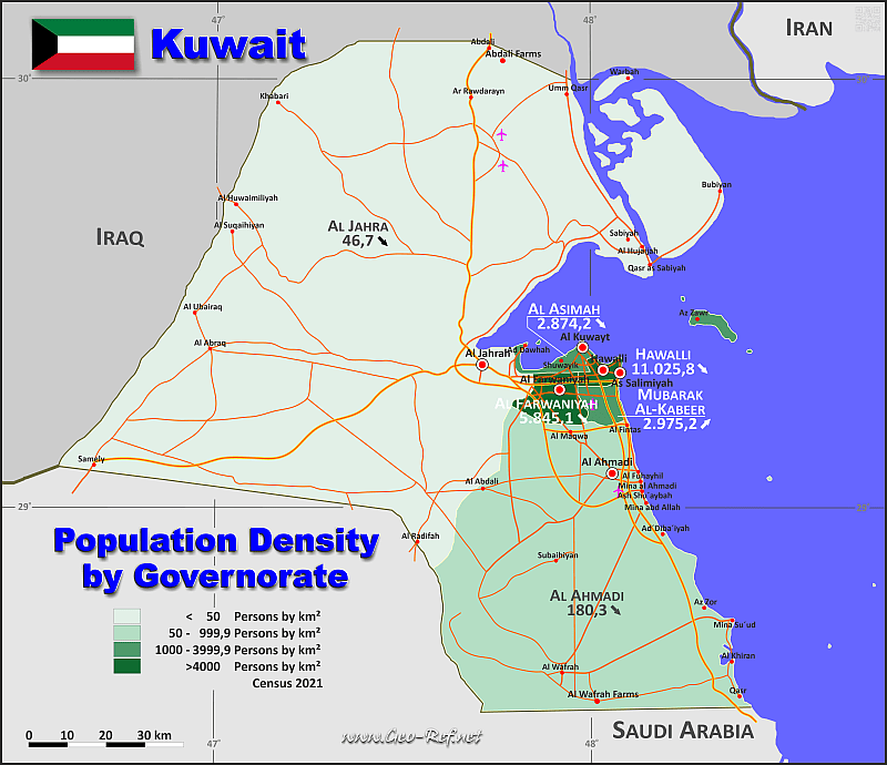 Kuwait Country Data Links And Map By Structure Kuwait 