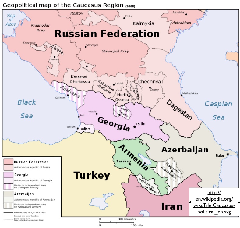 Map Of Europe Caucasus Mountains Caucasus Map 