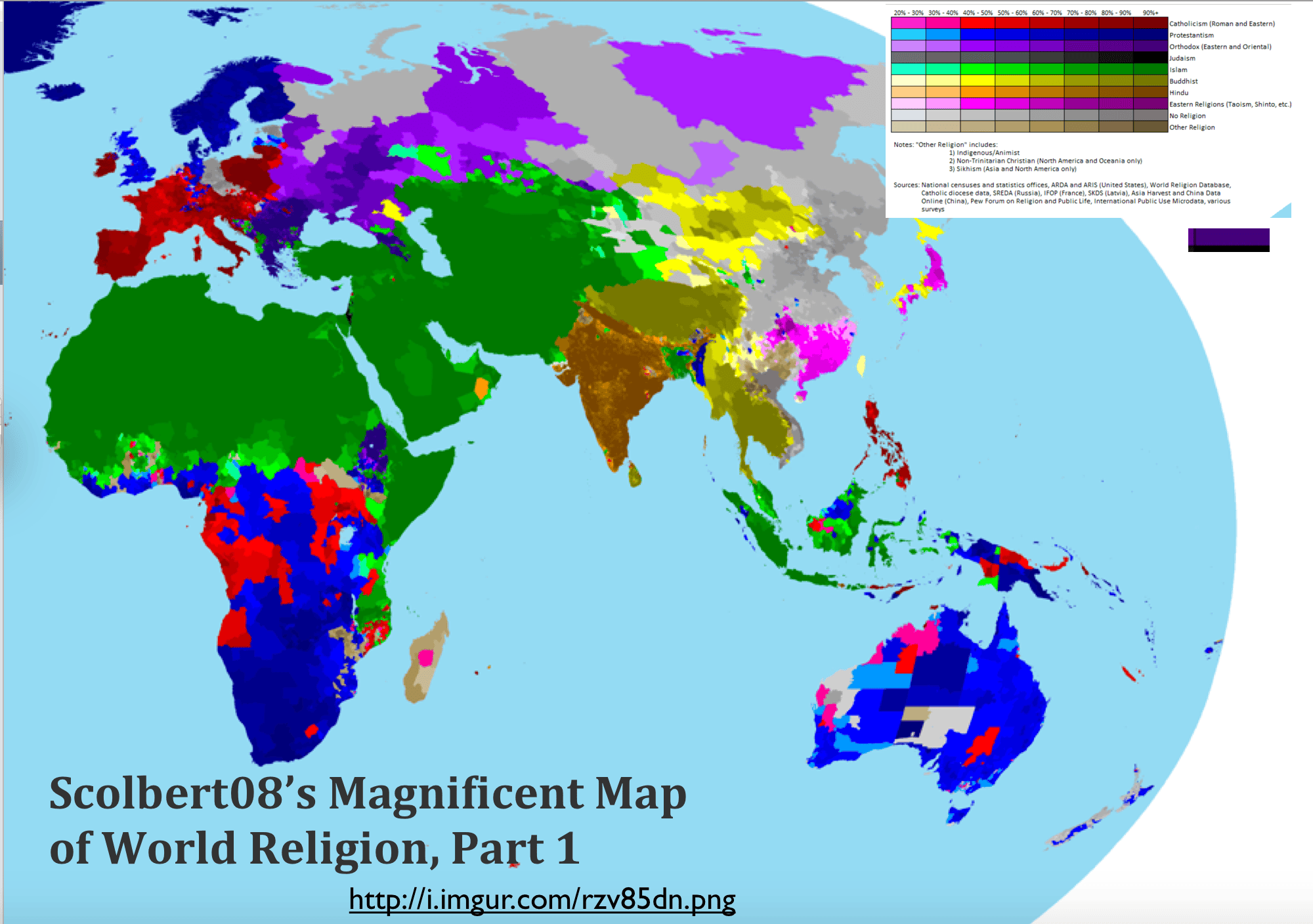 Detailed Maps Of The Worlds Religions Vivid Maps Maps Of World Scolbert08 Religion Map1 