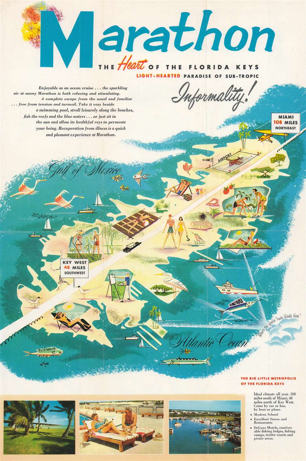 Map Marathon Florida MarathonKey Unknown 1952 