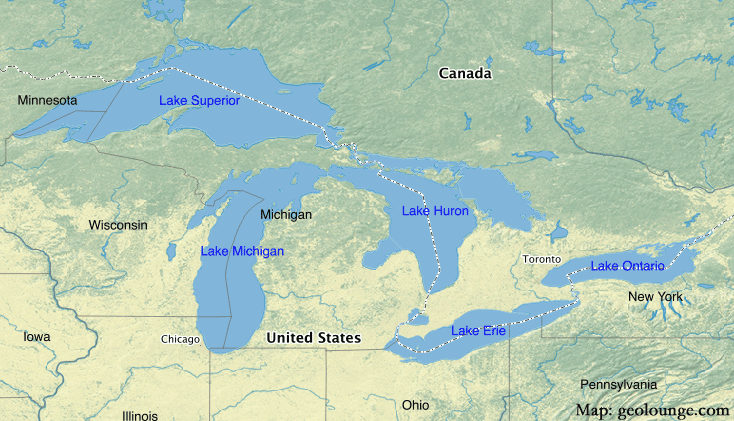 Geography Mnemonics To Help Learn About The Great Lakes Geography Realm Map Great Lakes 