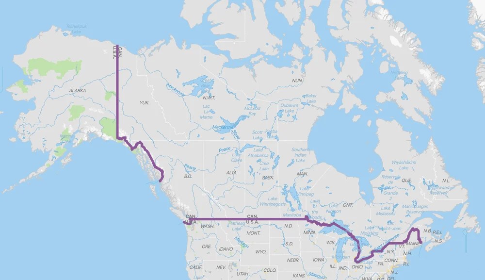 Map Canada Usa Border Crossings Top Five Canada U S Border Towns That Us Canada Border Map 
