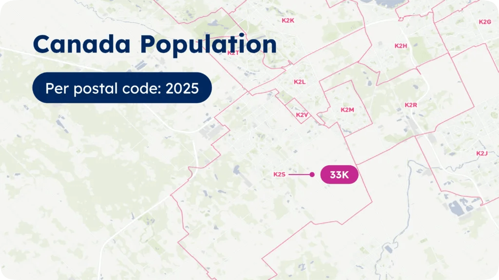Toronto Canada Zip Code Map Canada Population By Zip Code 1