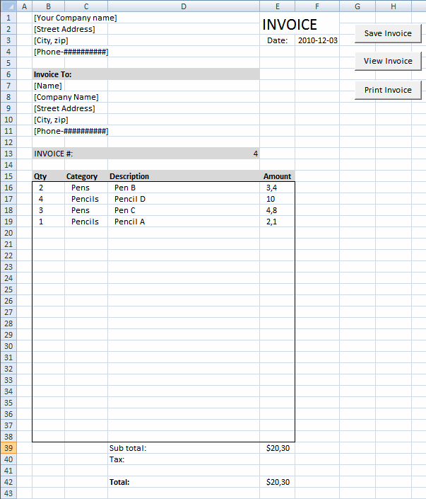 create a print button vba