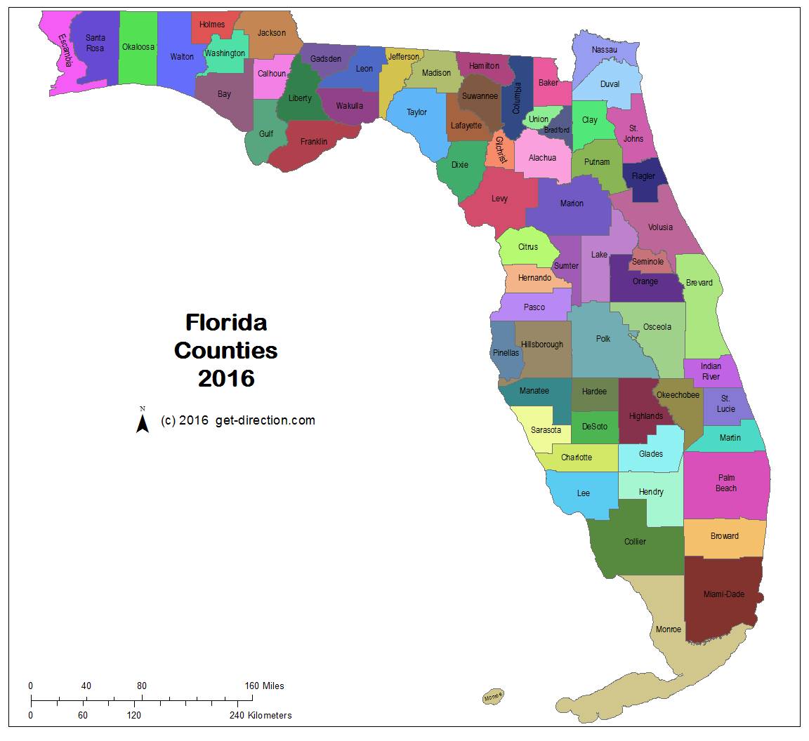 Map Of Florida Counties Florida Counties 