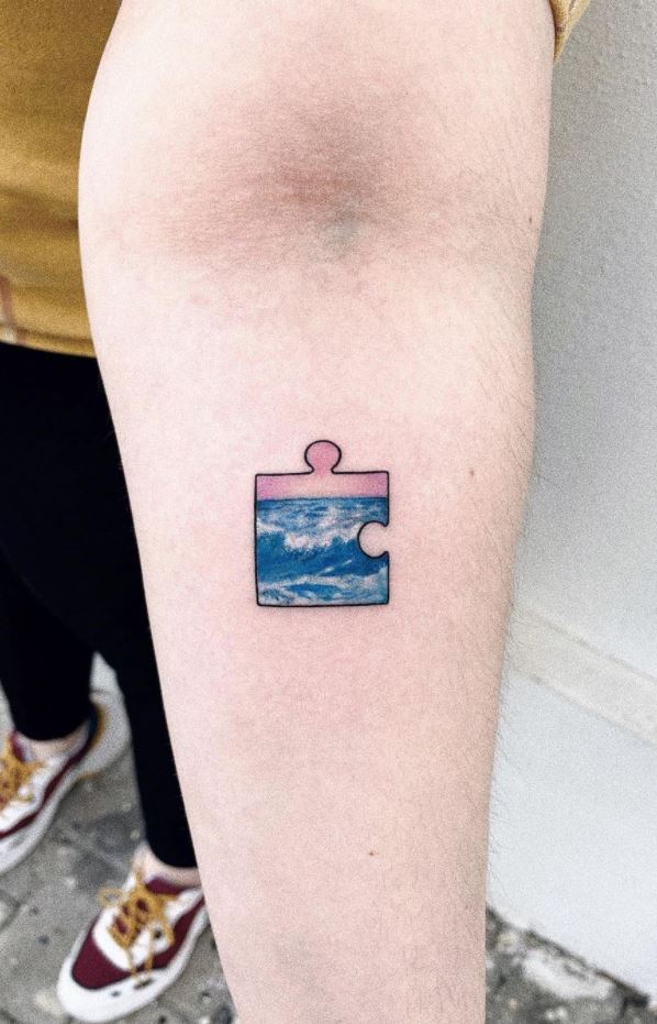 Wave Puzzle Tattoo - Get An Inkget An Ink 931_x_598_jpg