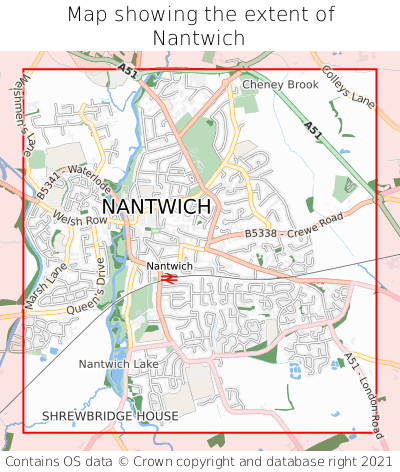 Where Is Nantwich Nantwich On A Map Nantwich Map Extent 000001 