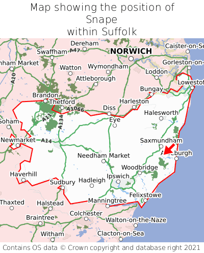 Where Is Snape Snape On A Map Snape Map Position In Suffolk 000001 