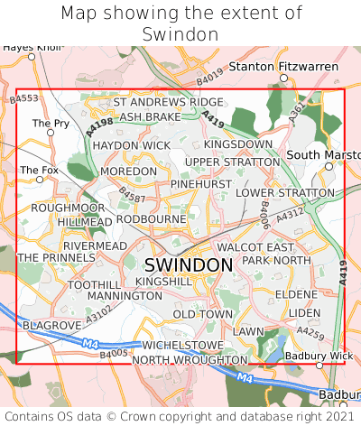 Where Is Swindon Swindon On A Map Swindon Map Extent 000001 