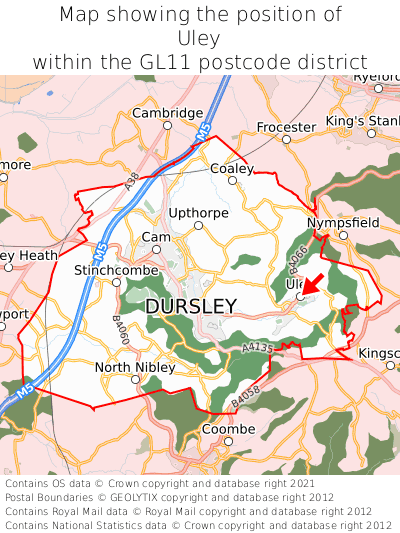 Where Is Uley Uley On A Map Uley Map Position In Gl11 000001 
