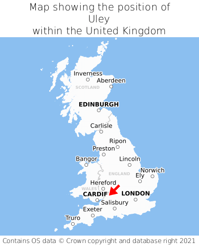 Where Is Uley Uley On A Map Uley Map Position In Uk 000001 