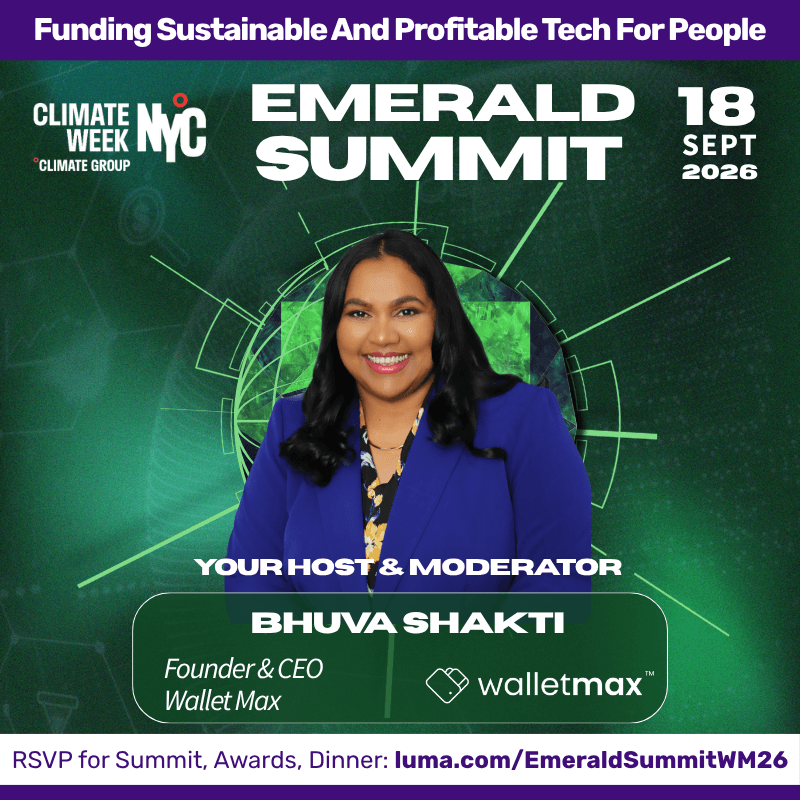 Emerald Summit 2026 graphic featuring host and moderator Bhuva Shakti.