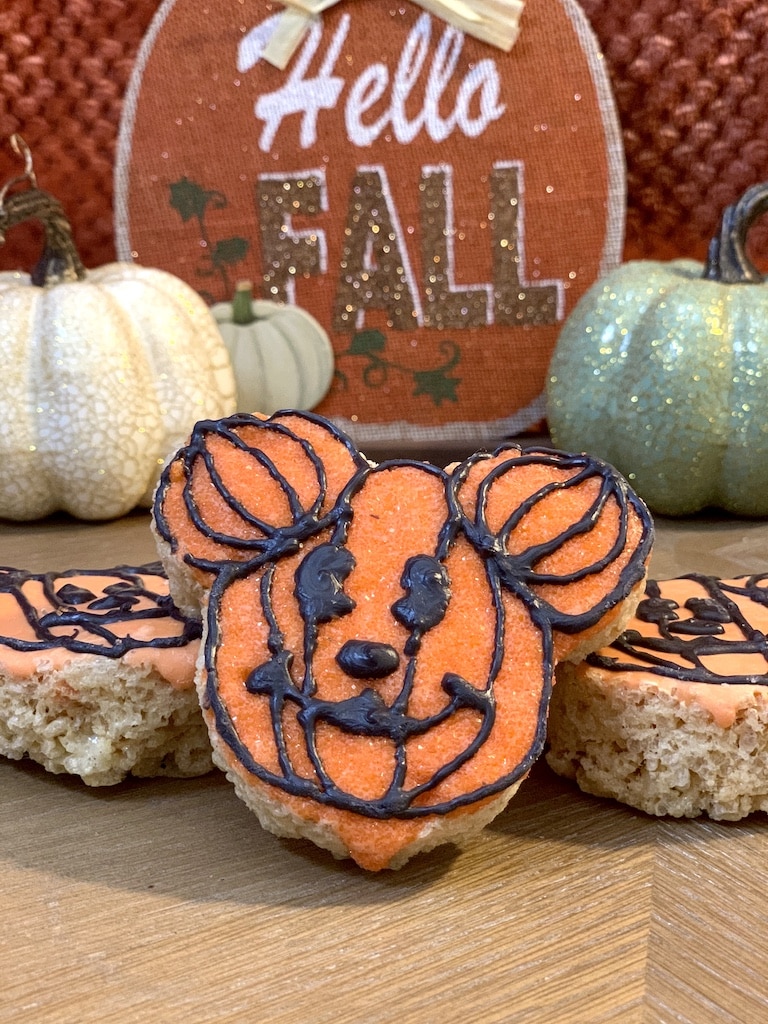 Image for Halloween Pumpkin Mouse Rice Krispie Treats: Disneyland Inspired