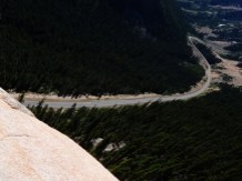 A view of WA20 from the Washington Pass Overlook.