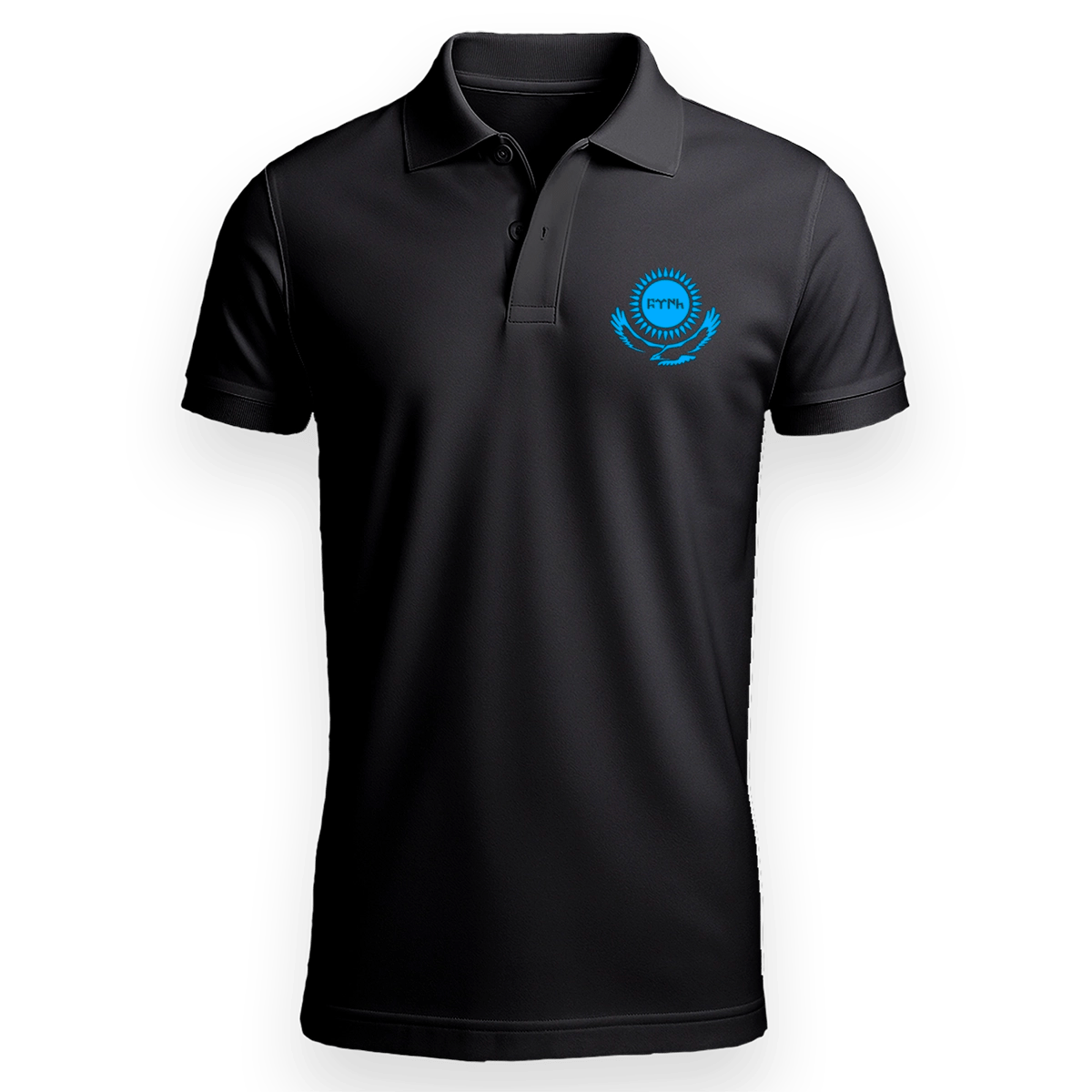 Nartgaard <br>Göktürk 4 <br>Black Polo Yaka Kısa Kollu Tshirt