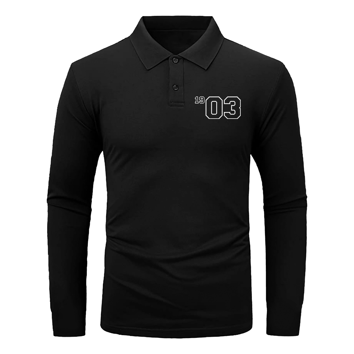 Nartgaard <br>19 03 Year White Evo <br>Siyah Uzun Kollu Polo Yaka Tshirt