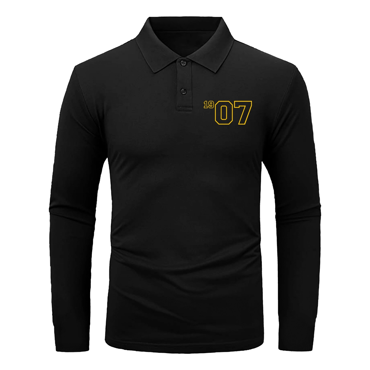 Nartgaard <br>19 07 Year Yellow Evo <br>Siyah Uzun Kollu Polo Yaka Tshirt