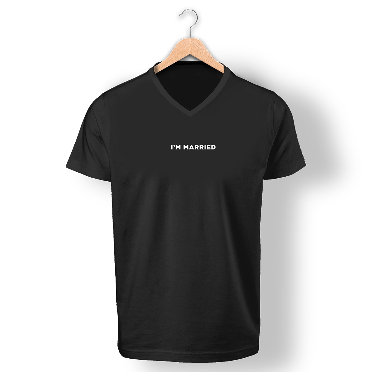 BEWE <br>V Yaka Tshirt Siyah <br>I'm Married