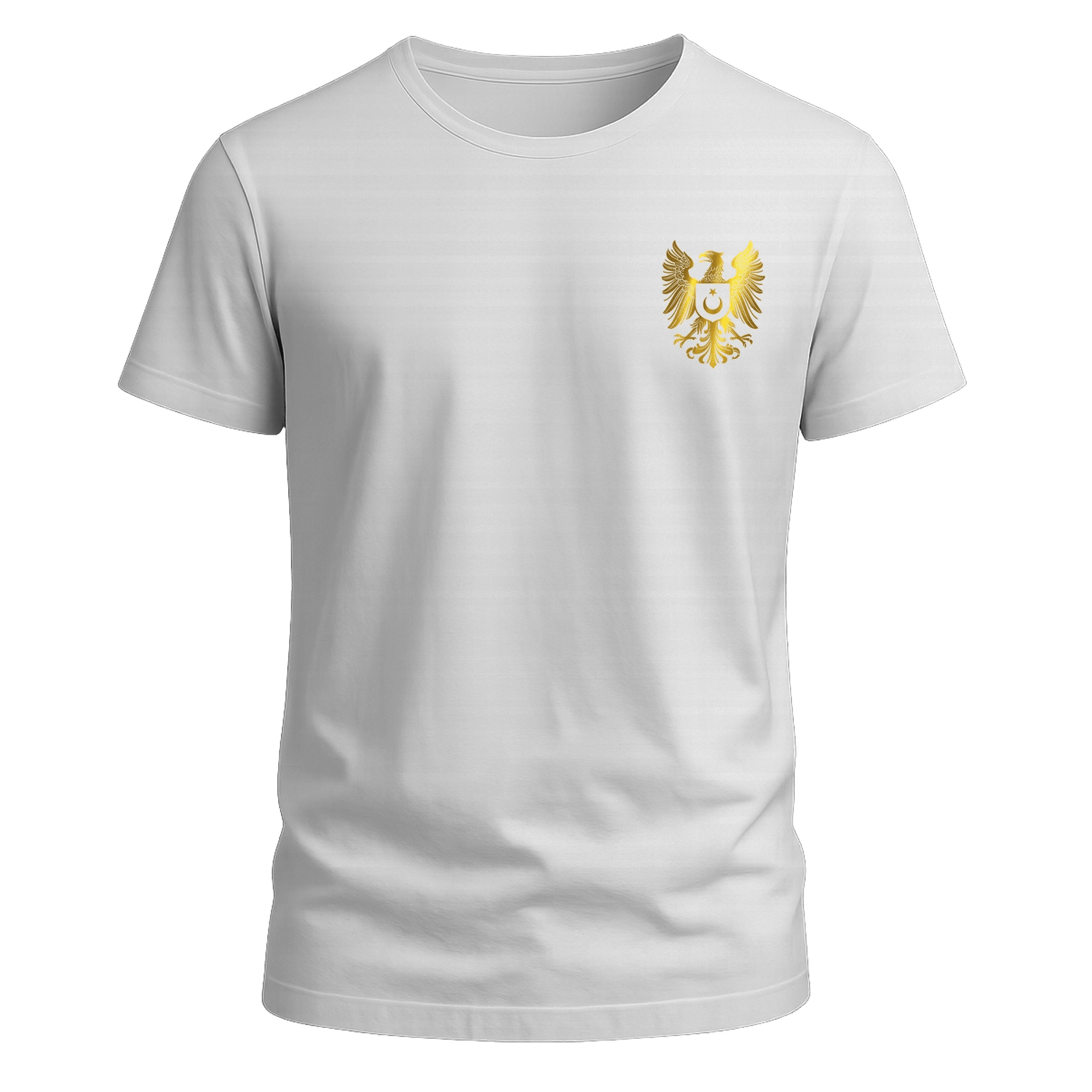 Nartgaard <br>Türk Kartal - Gold <br>Beyaz Basic Tshirt