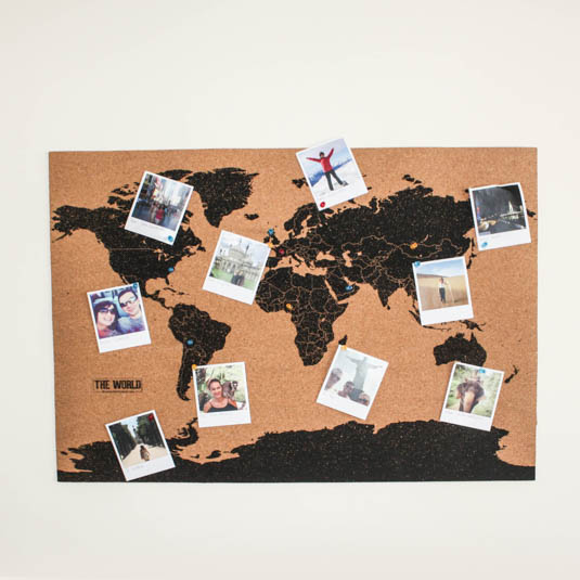 Novelty Cork Board Map Wall Corkboard ROLLOVER1.