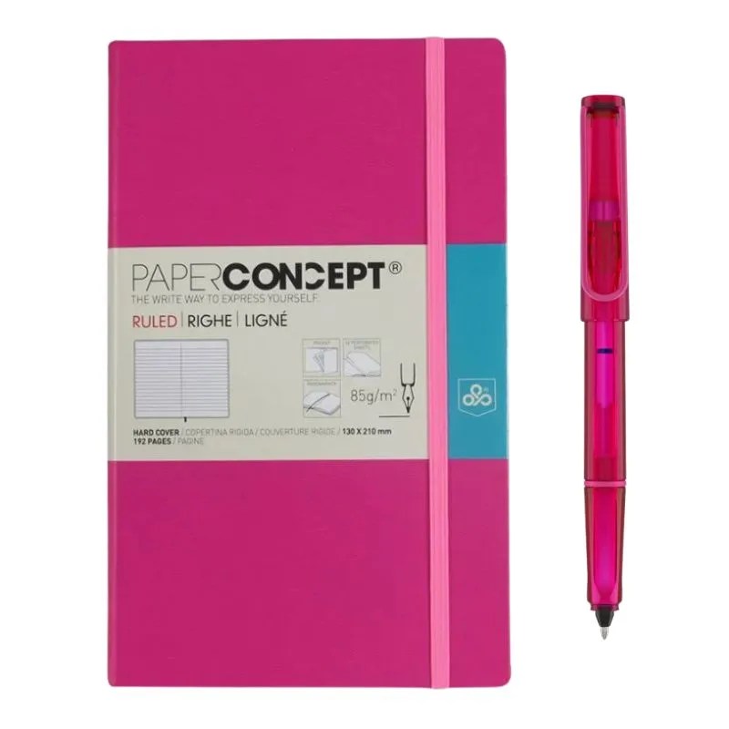 Hard Cover Notebook & Lamy RollerBall Pen Bundle