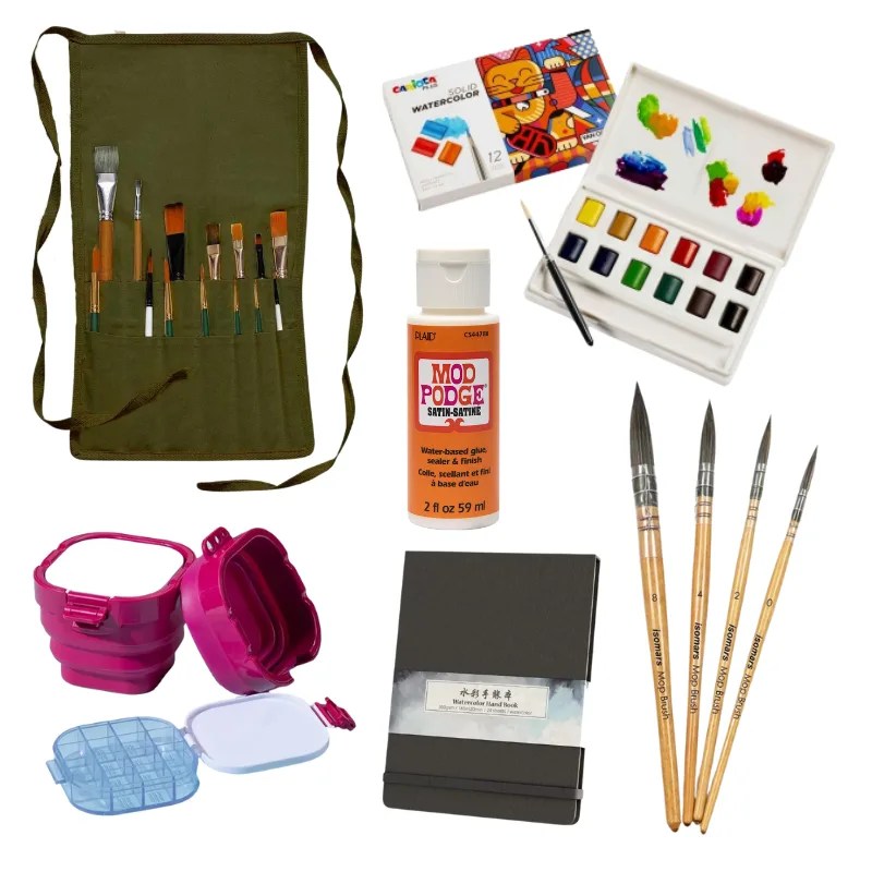 Watercolor Art Essentials Kit Bundle