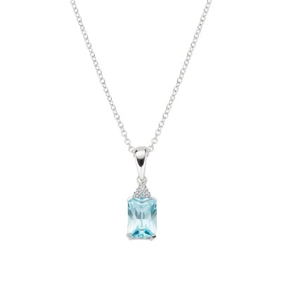 Collana Princess con Zirconi Acqua marina e Bianchi