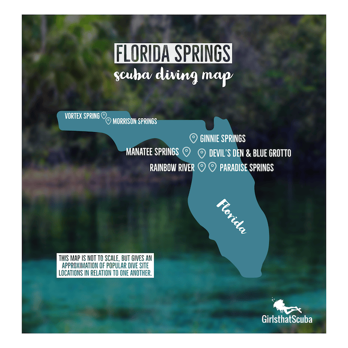 Florida Springs Locator Map At Christopher Prior Blog Florida Spring Scuba Diving Map 
