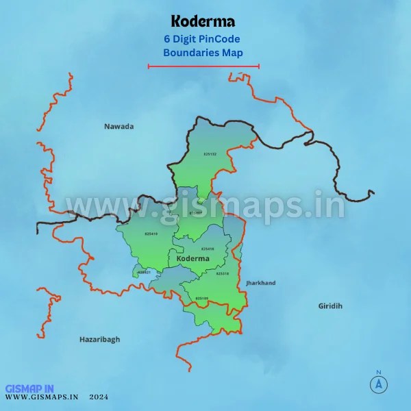 Koderma Map Jharkhand.