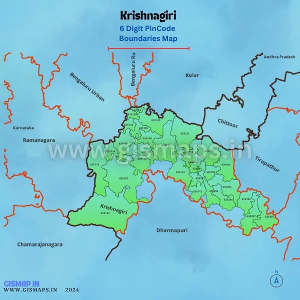 Krishnagiri Map Tamilnadu.