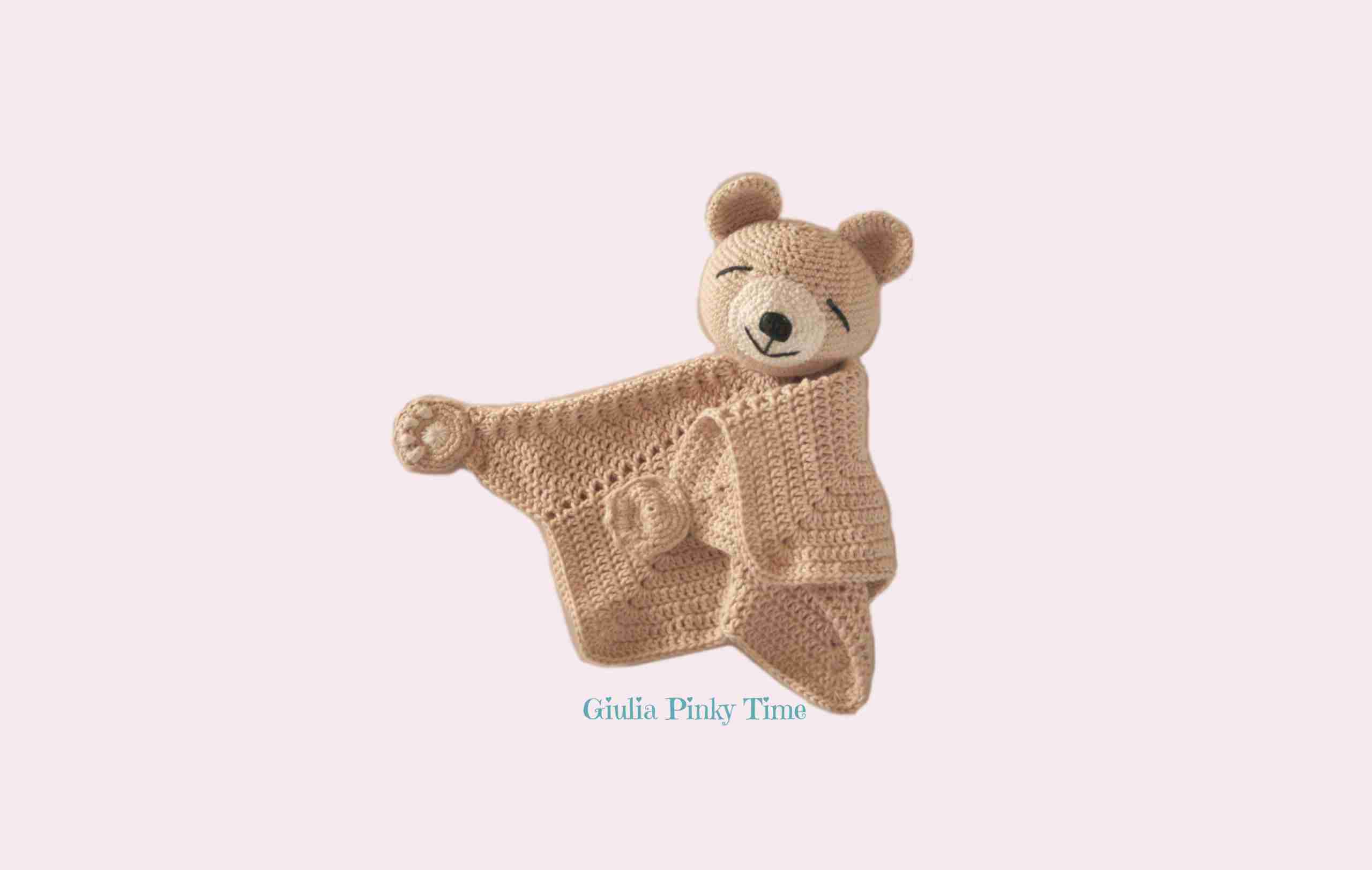 crochet teddy bear comforter free pattern Giulia Pinky Time